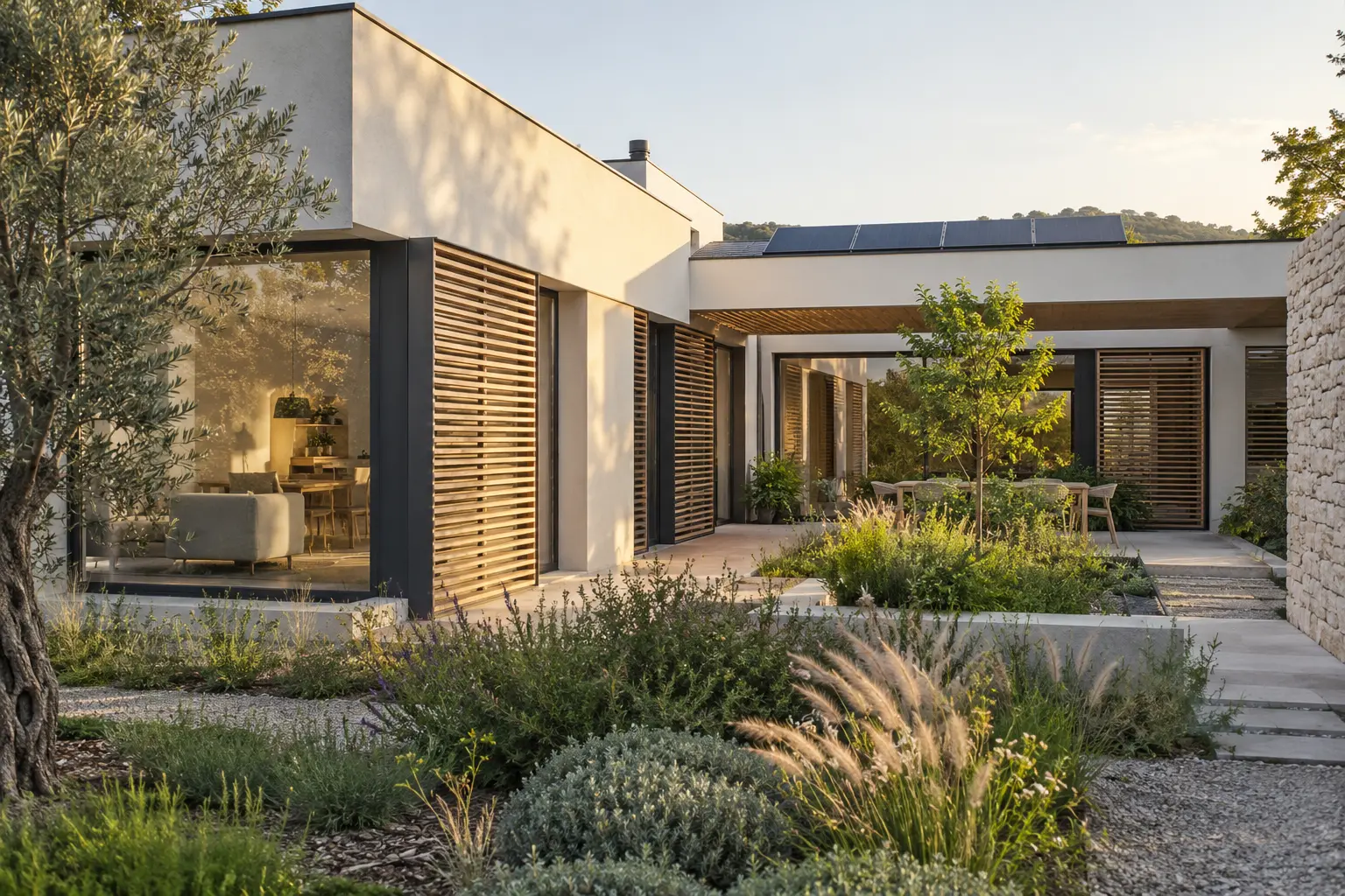 Casa eficiente de arquitectura pasiva y bajo consumo energético